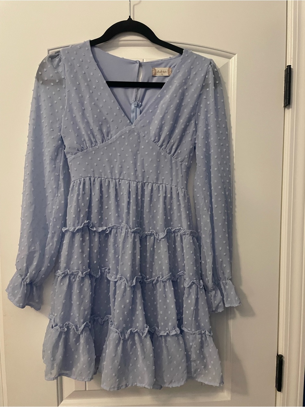 Altar'd State Light Blue Tiered Swiss Dot Dress for Kids